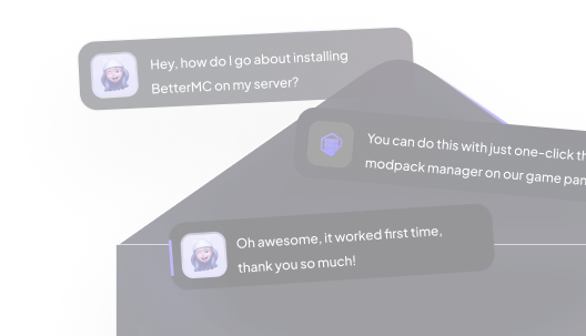 An illustration of a customer getting support from HostByte's team